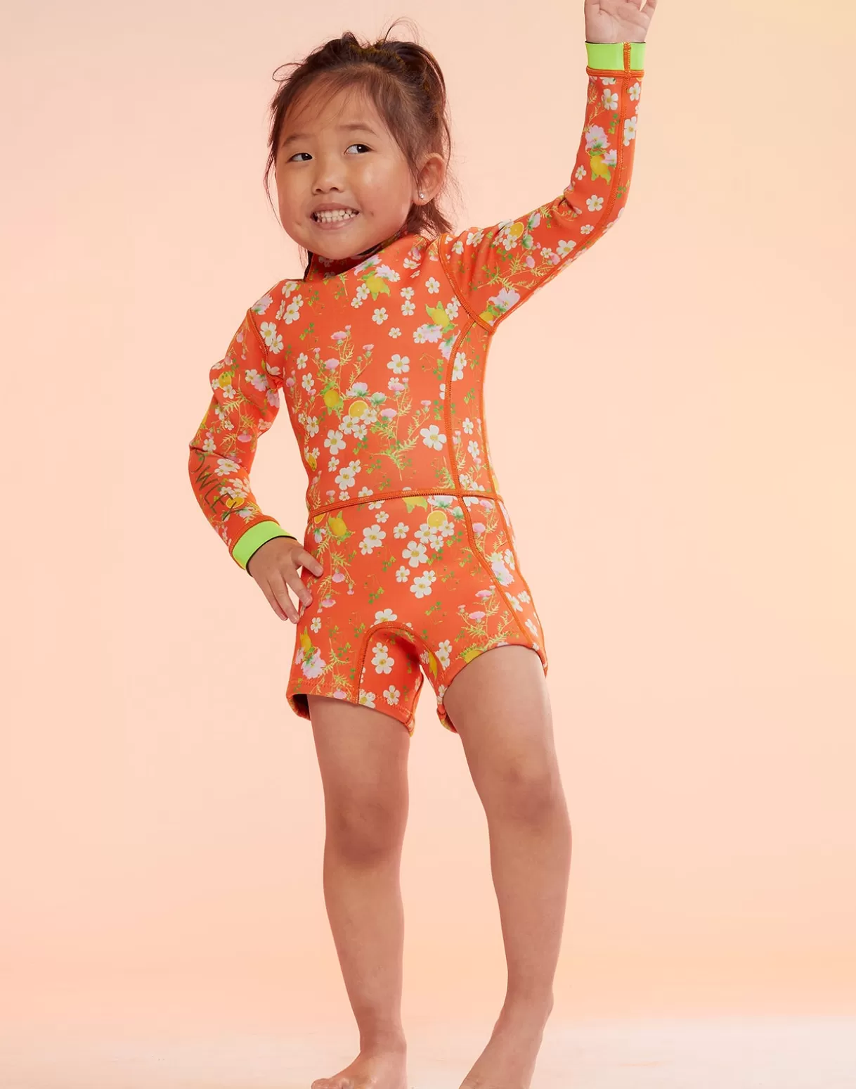 Surf & Swim-Cynthia Rowley Kids Floral Wetsuit ORGMT