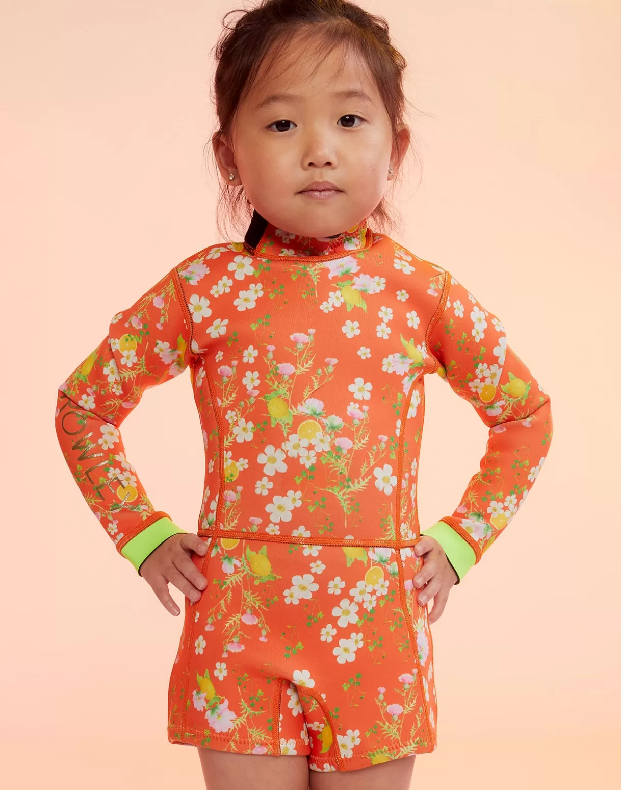 Surf & Swim-Cynthia Rowley Kids Floral Wetsuit ORGMT
