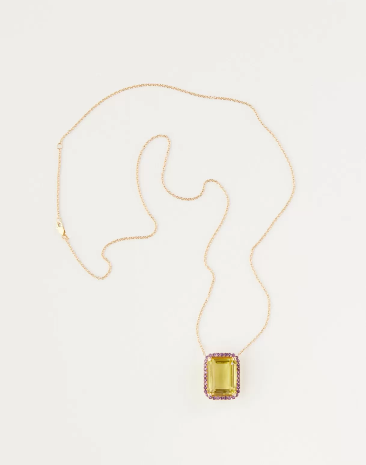 Accessories | Accessories-Cynthia Rowley Lemon Quartz with Amethyst Pendant