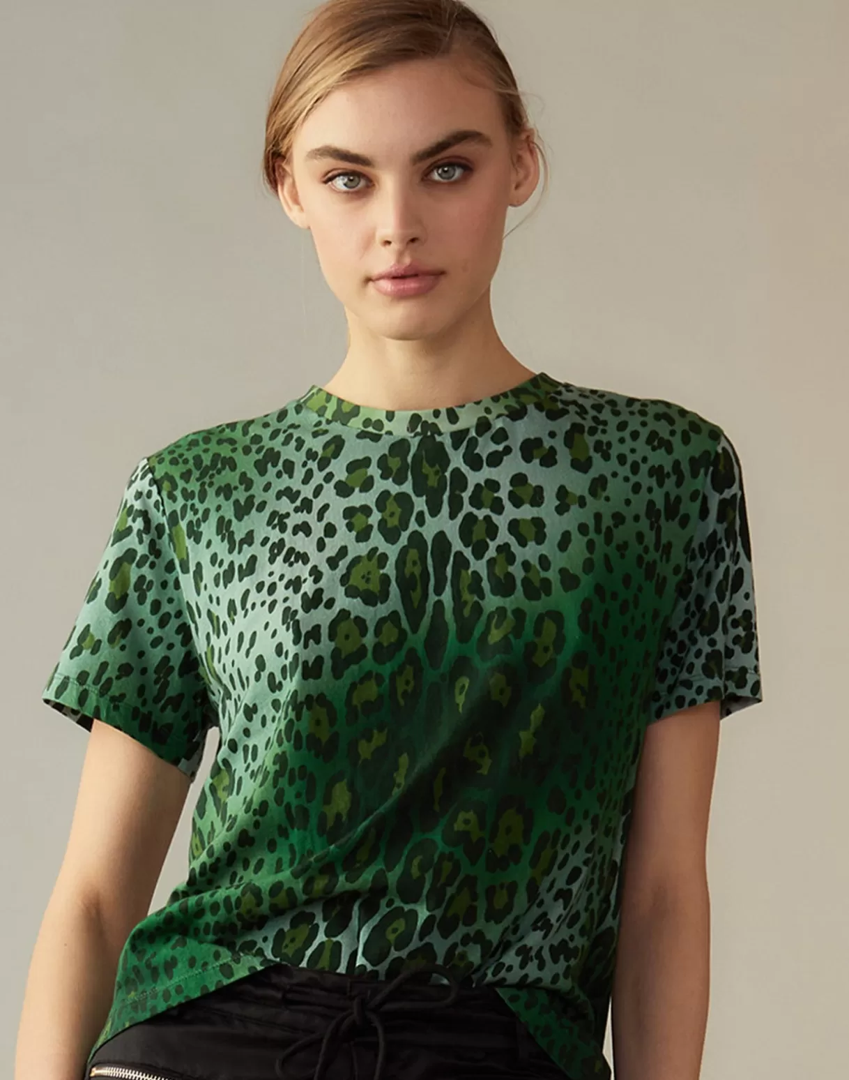 Tops-Cynthia Rowley Leopard Tee GRNLEO