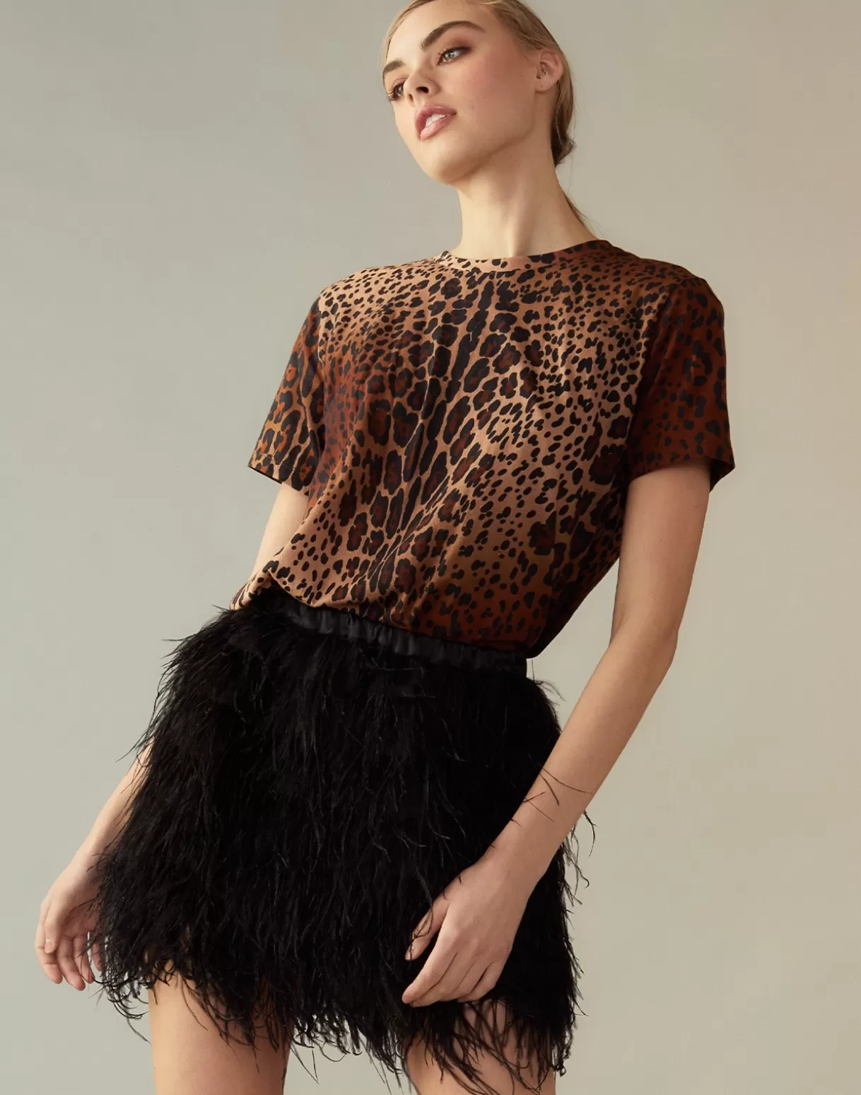 Tops-Cynthia Rowley Leopard Tee LEOPD