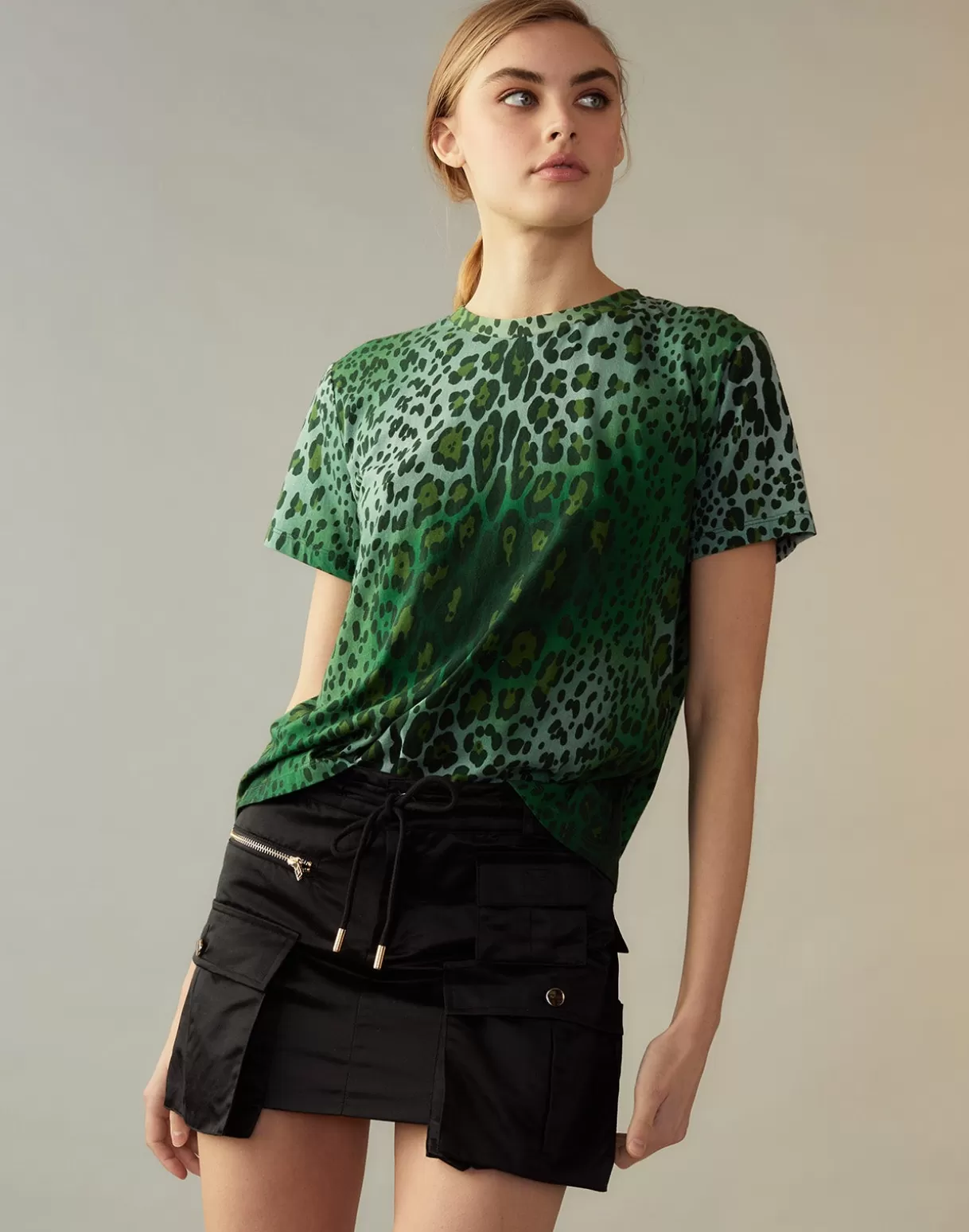 Tops-Cynthia Rowley Leopard Tee GRNLEO