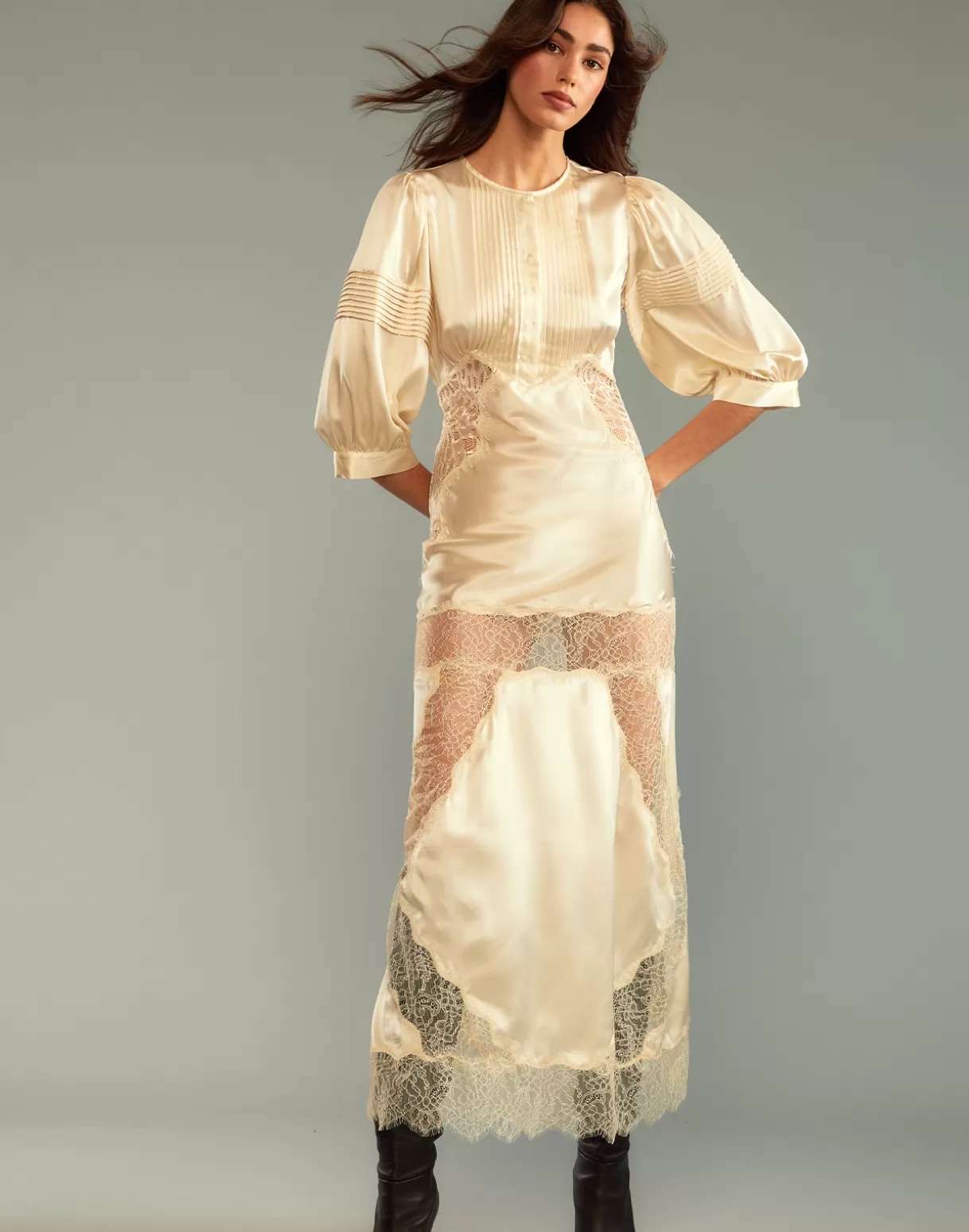 Dresses-Cynthia Rowley Lure Lace Dress IVORY