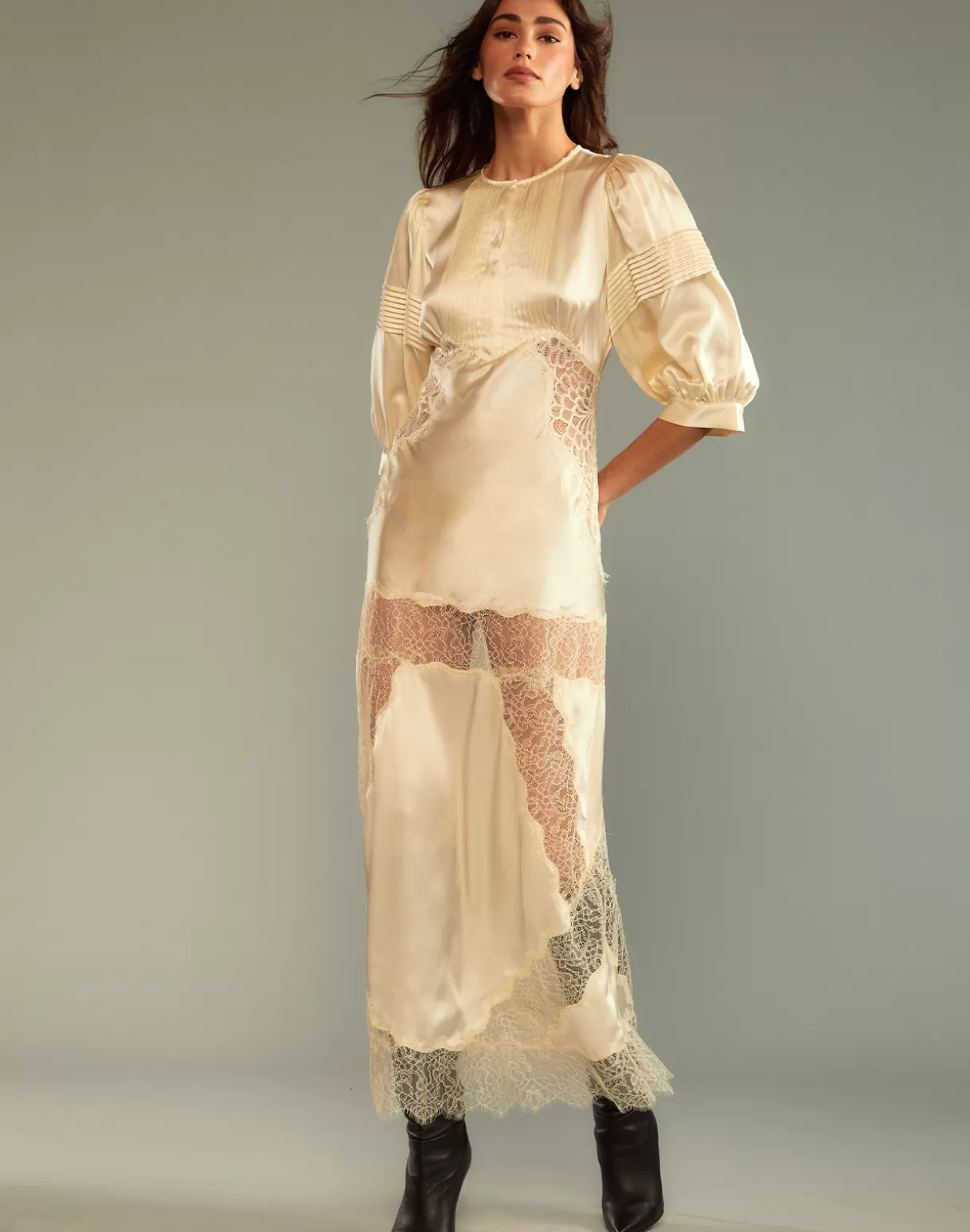 Dresses-Cynthia Rowley Lure Lace Dress IVORY