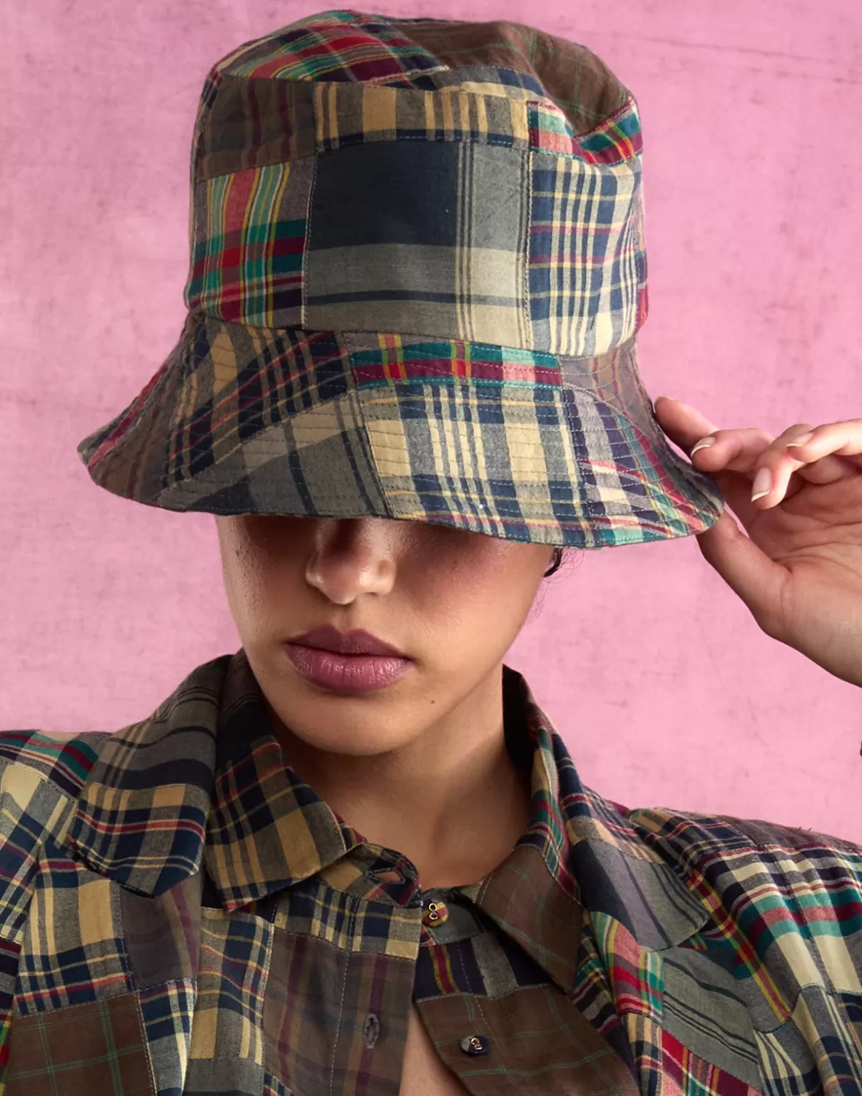 Accessories | Accessories-Cynthia Rowley Madrid Madras Bucket Hat PLAID