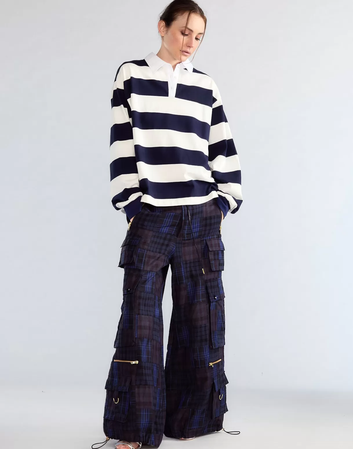 Bottoms-Cynthia Rowley Madrid Madras Cargo Pants NVMT