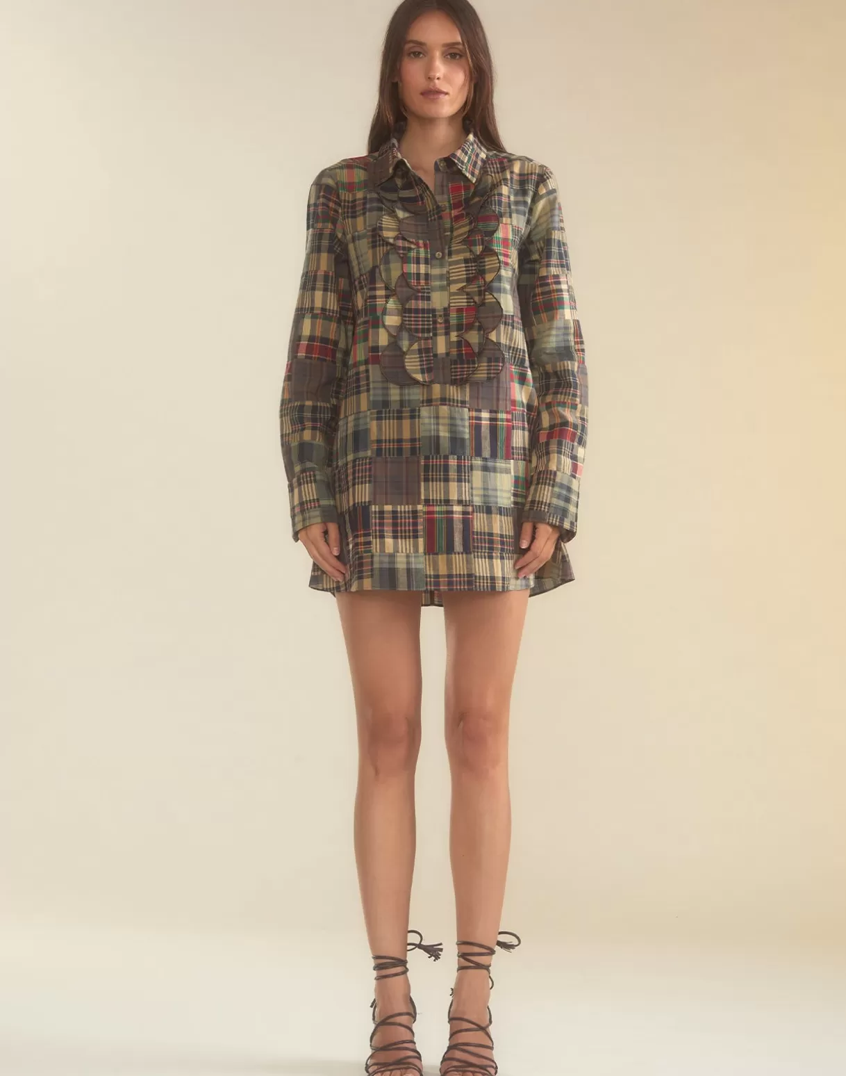 Dresses-Cynthia Rowley Madrid Madras Tuxedo Dress PLAID
