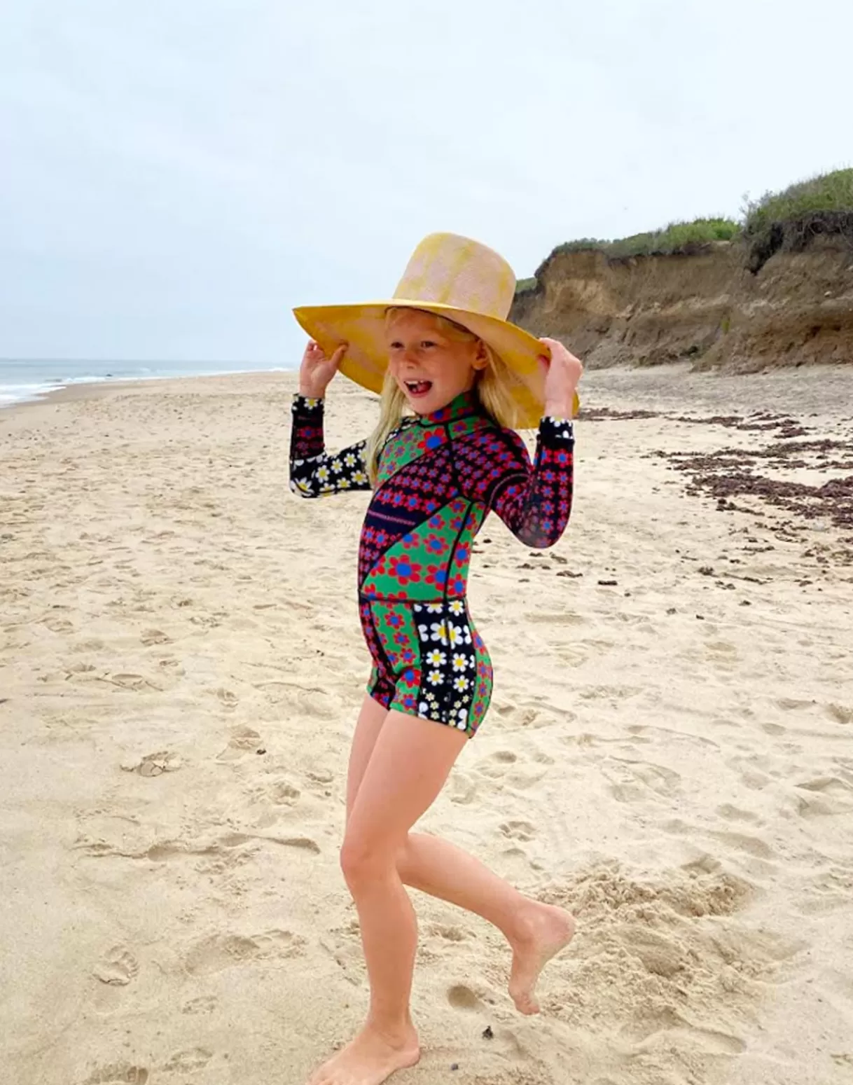 Surf & Swim-Cynthia Rowley Mia Daisy Patchwork Kids Wetsuit DSBMT