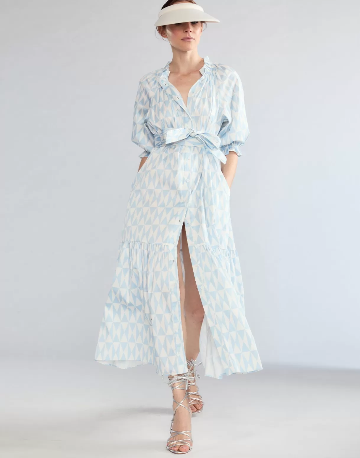 Dresses-Cynthia Rowley Montauk Cotton Dress BLUWHT