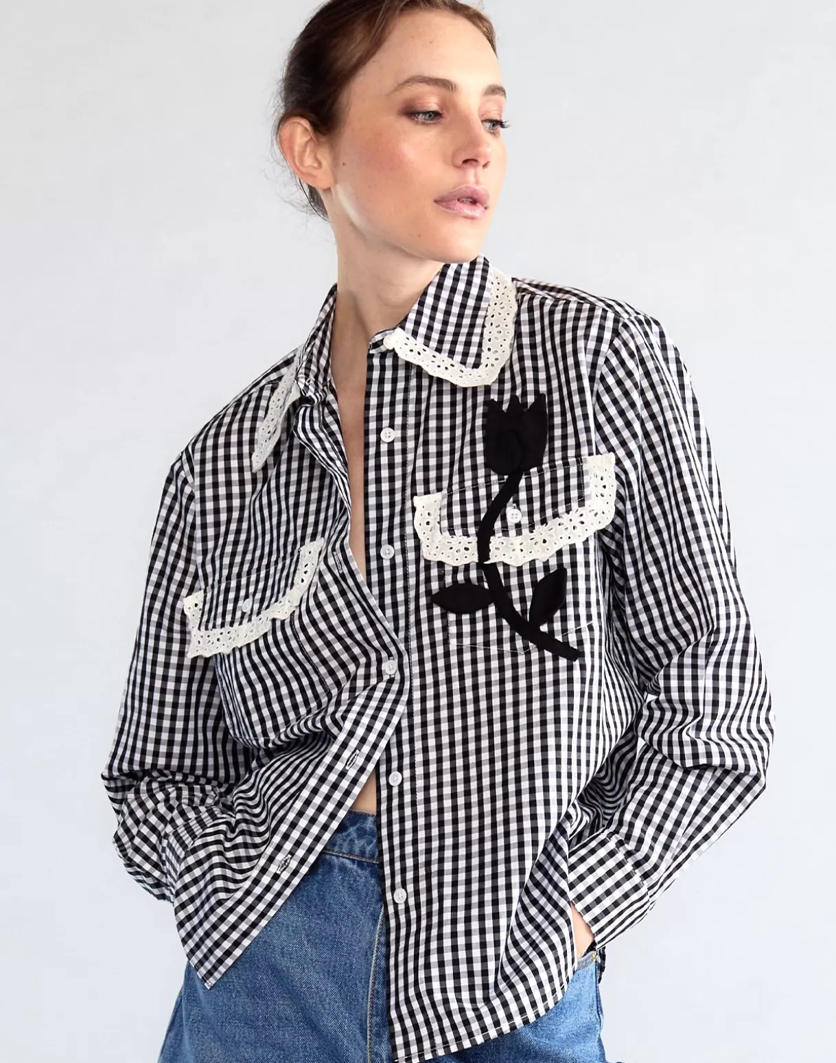 Tops-Cynthia Rowley Not My First Rodeo Shirt BWGNH
