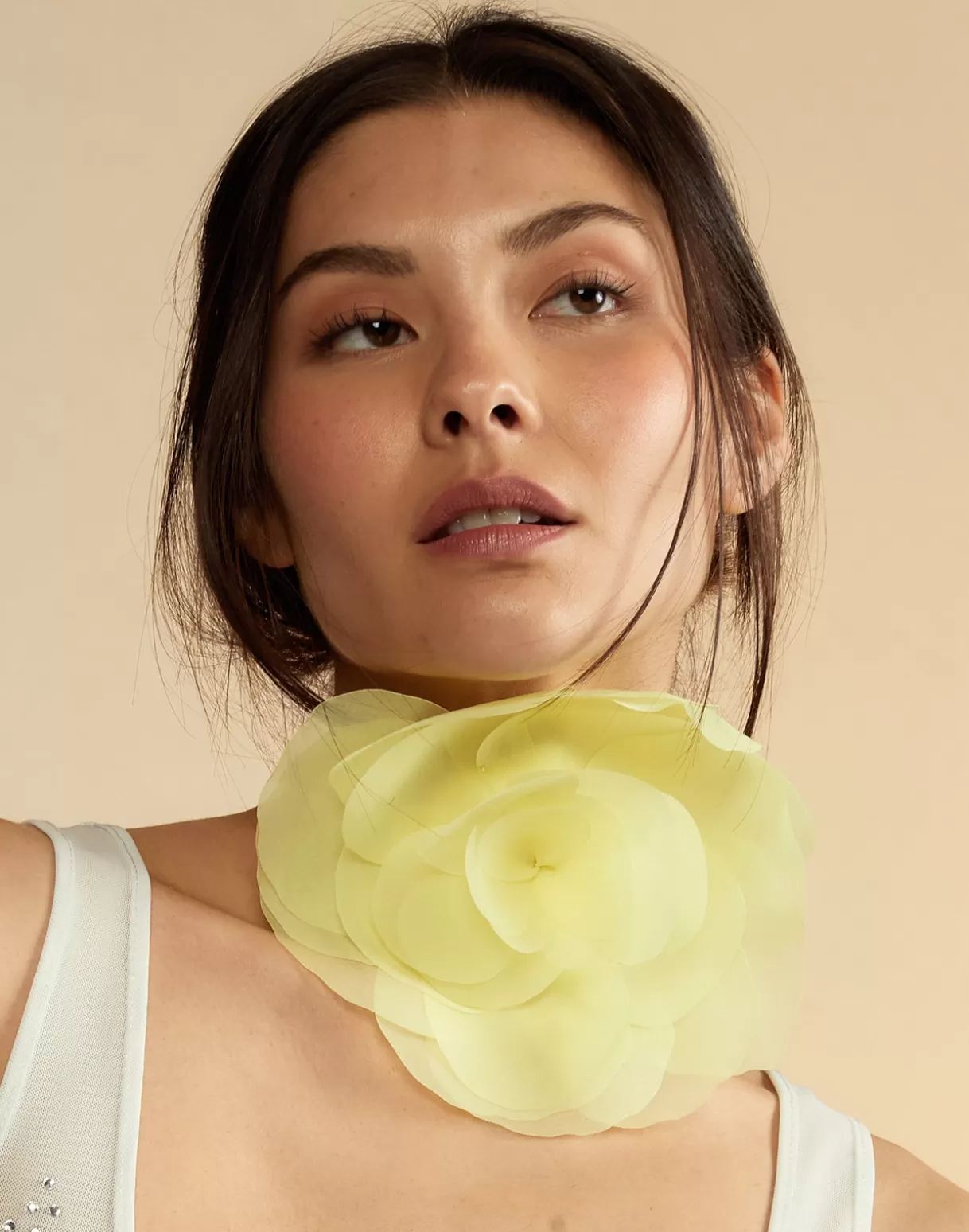 Accessories | Accessories-Cynthia Rowley Organza Flower Ties Yellow