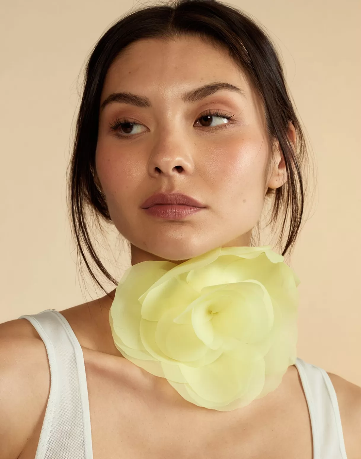 Accessories | Accessories-Cynthia Rowley Organza Flower Ties Yellow