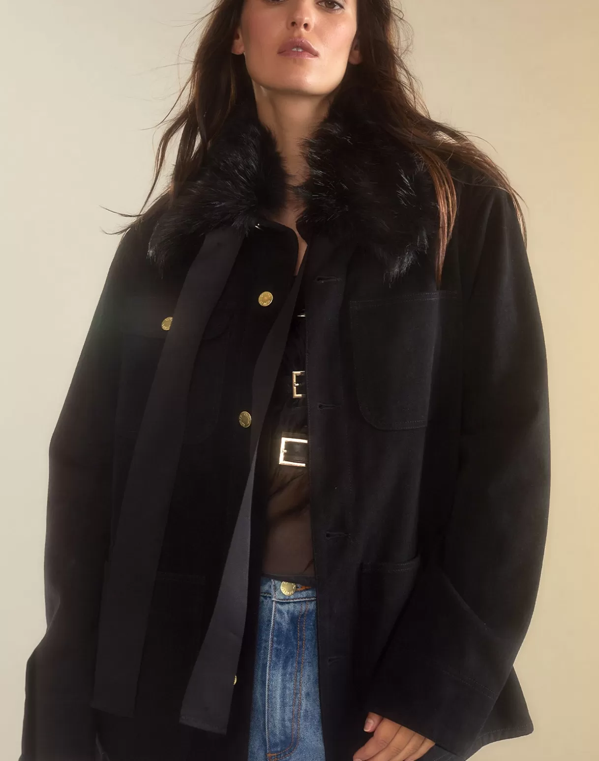 Jackets & Coats-Cynthia Rowley Outward Bound Field Jacket BLACK