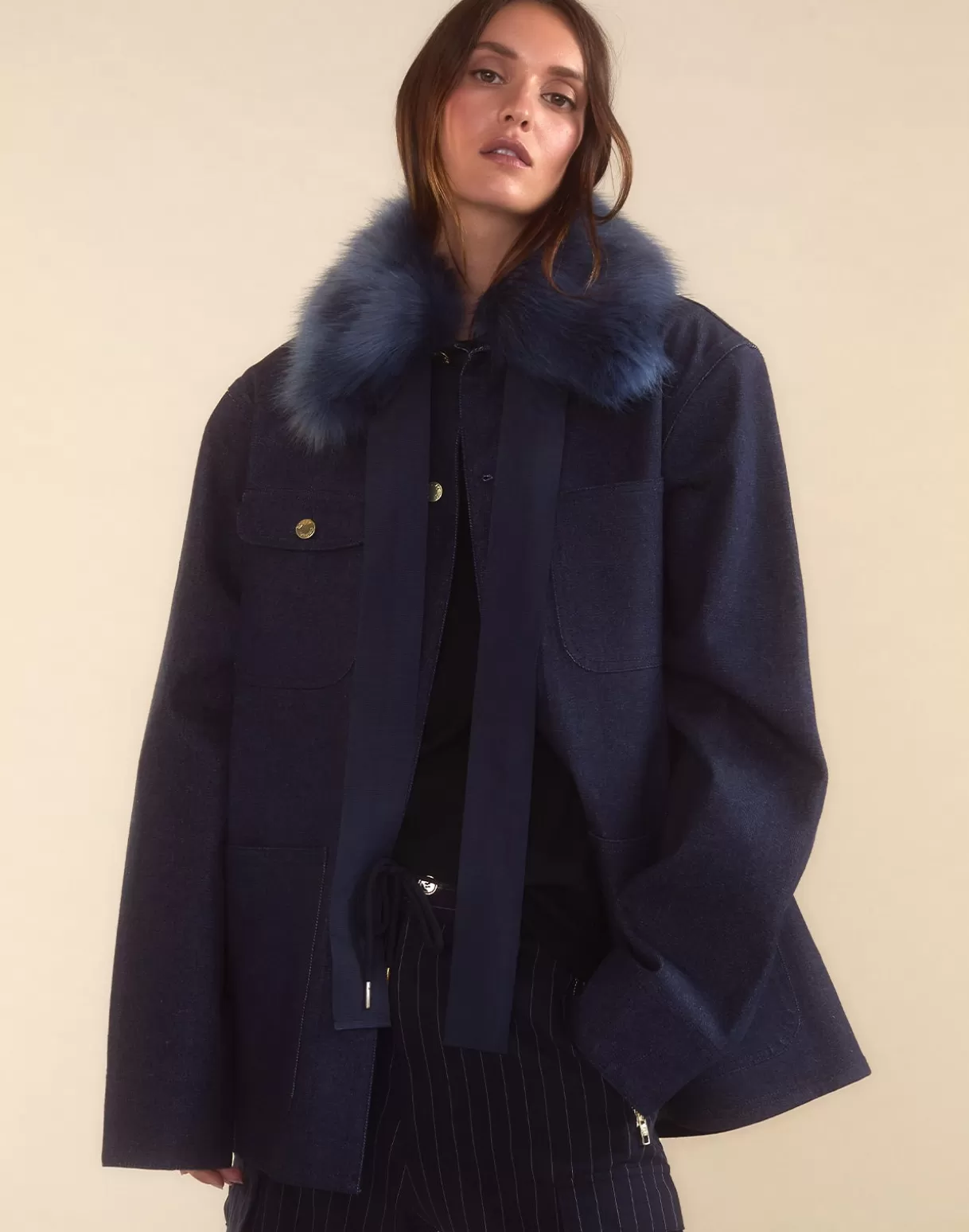 Jackets & Coats | Tops-Cynthia Rowley Outward Bound Field Jacket Denim
