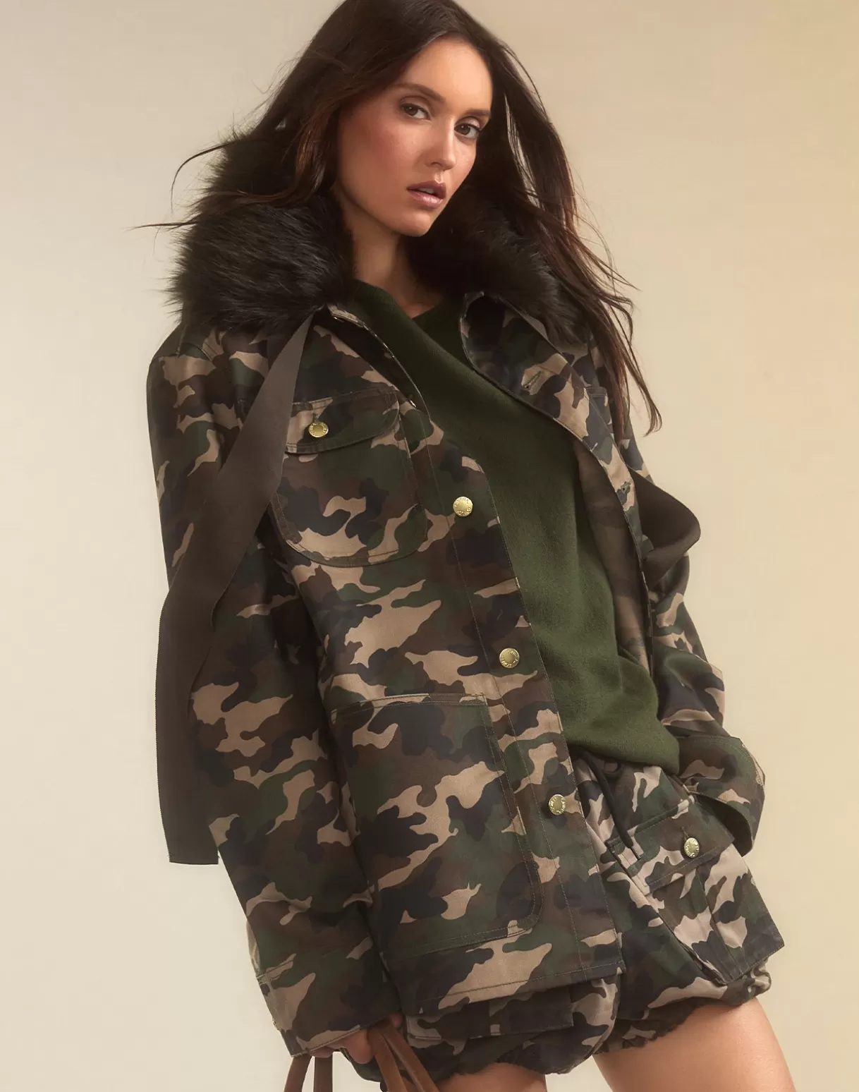 Jackets & Coats-Cynthia Rowley Outward Bound Field Jacket GRNCAM