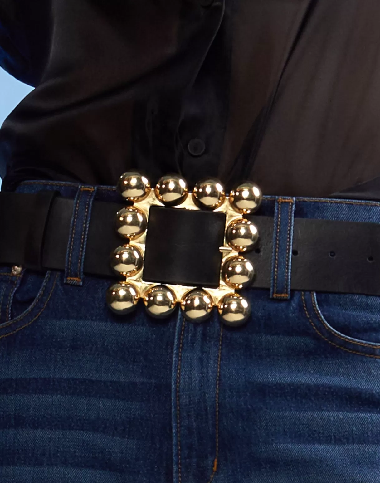 Accessories | Accessories-Cynthia Rowley Oversized Buckle Belt BLACK