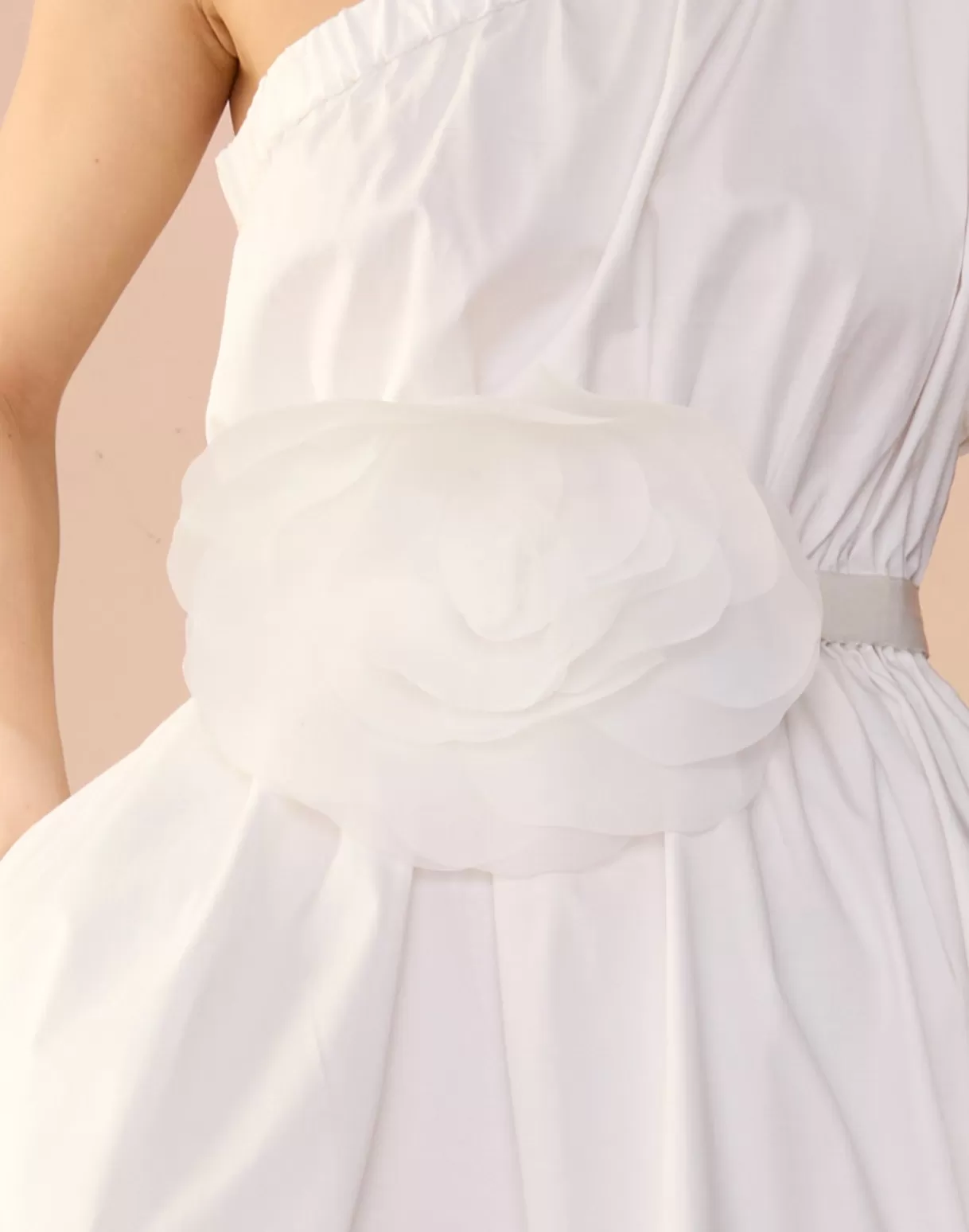 Accessories | Accessories-Cynthia Rowley Oversized Organza Flower Tie White