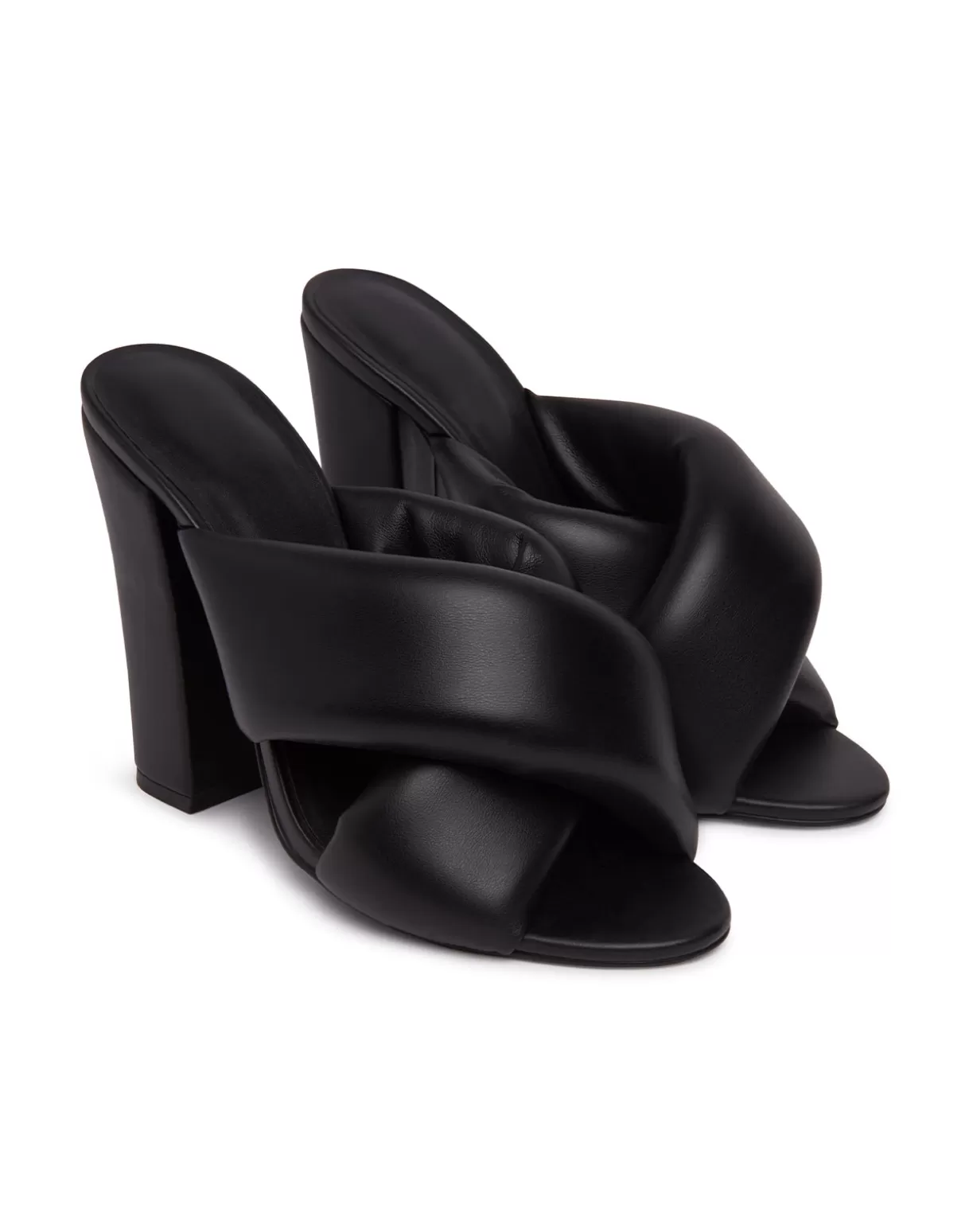 Shoes | Accessories-Cynthia Rowley Padded Crossed Mules BLACK
