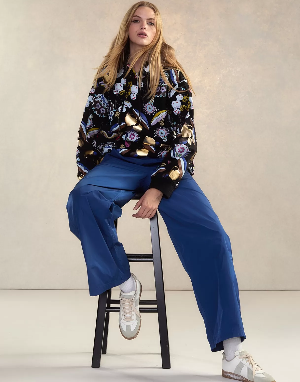 Bottoms-Cynthia Rowley Paige Painter Pant MARIN