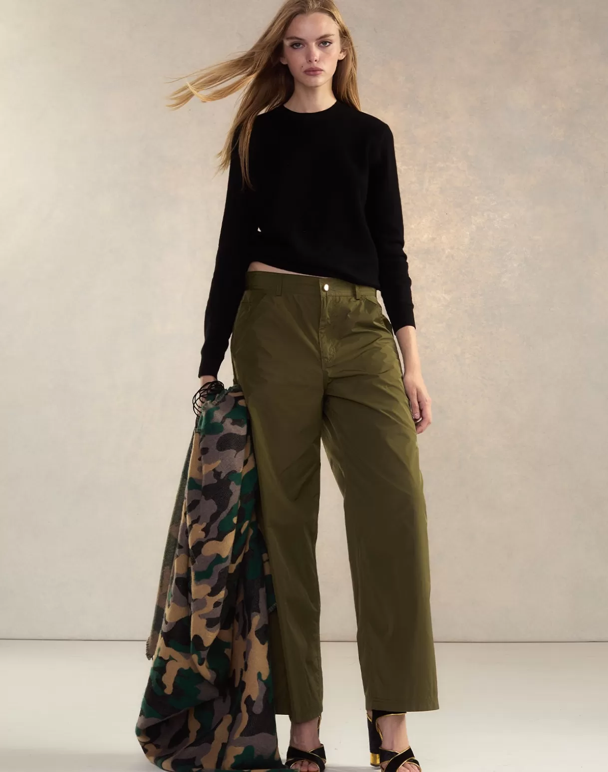 Bottoms-Cynthia Rowley Paige Painter Pant DRKGR