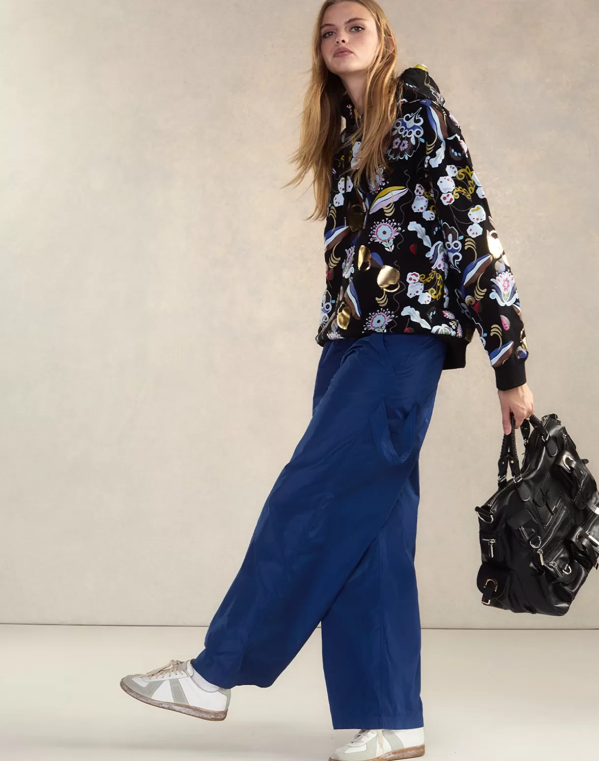 Bottoms-Cynthia Rowley Paige Painter Pant MARIN