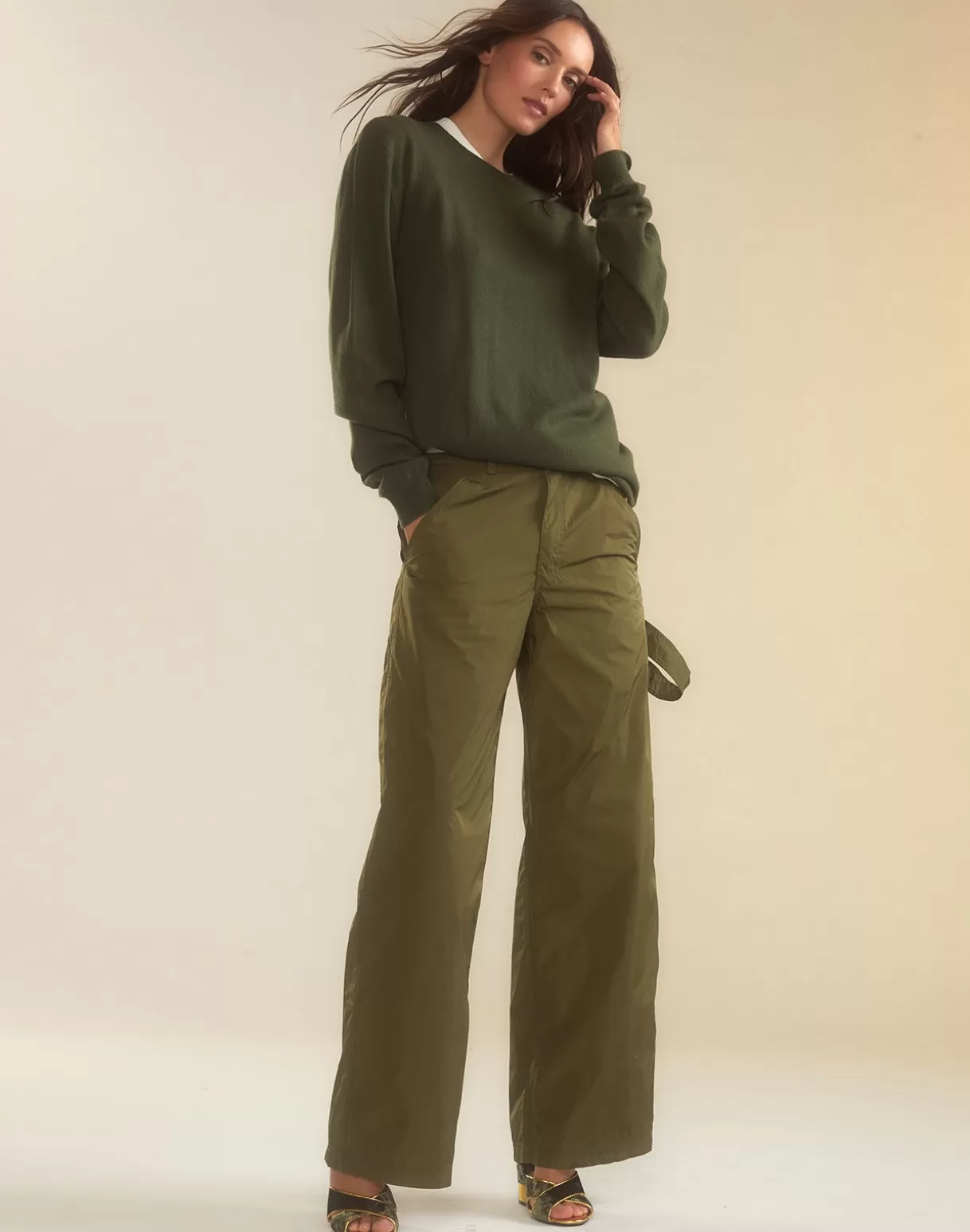 Bottoms-Cynthia Rowley Paige Painter Pant DRKGR