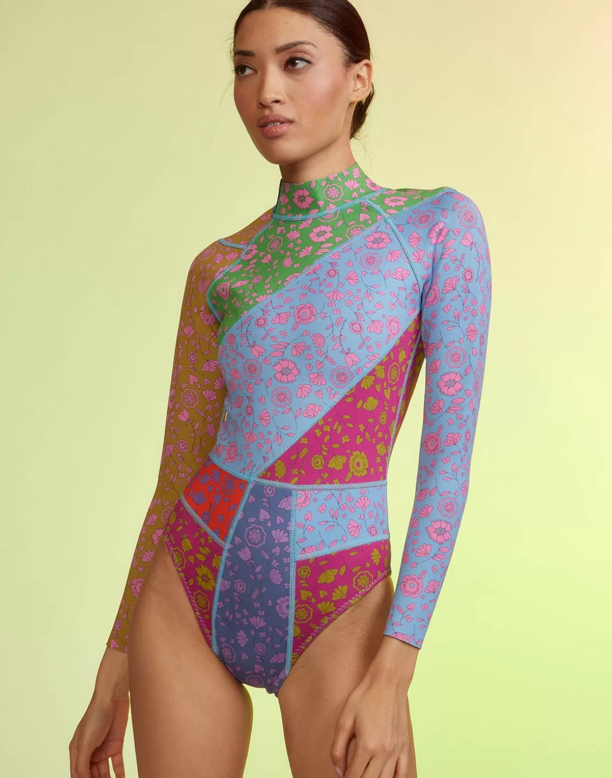 Surf & Swim-Cynthia Rowley Patchwork Wetsuit FRLMU