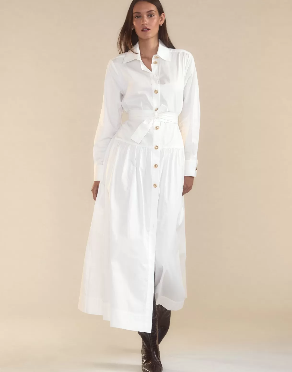 Dresses-Cynthia Rowley Perennial Shirt Dress White