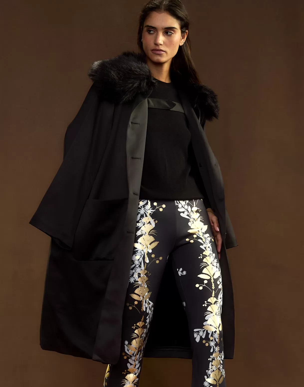 Jackets & Coats-Cynthia Rowley Polished Coat BLACK