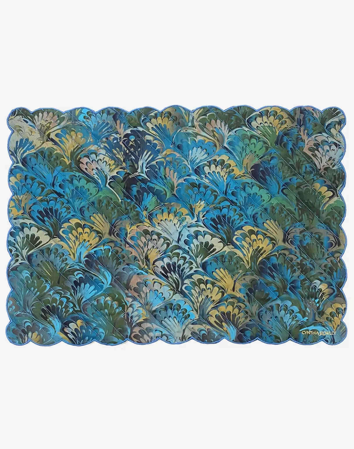 Home-Cynthia Rowley Quilted Cotton Placemat GRNMA