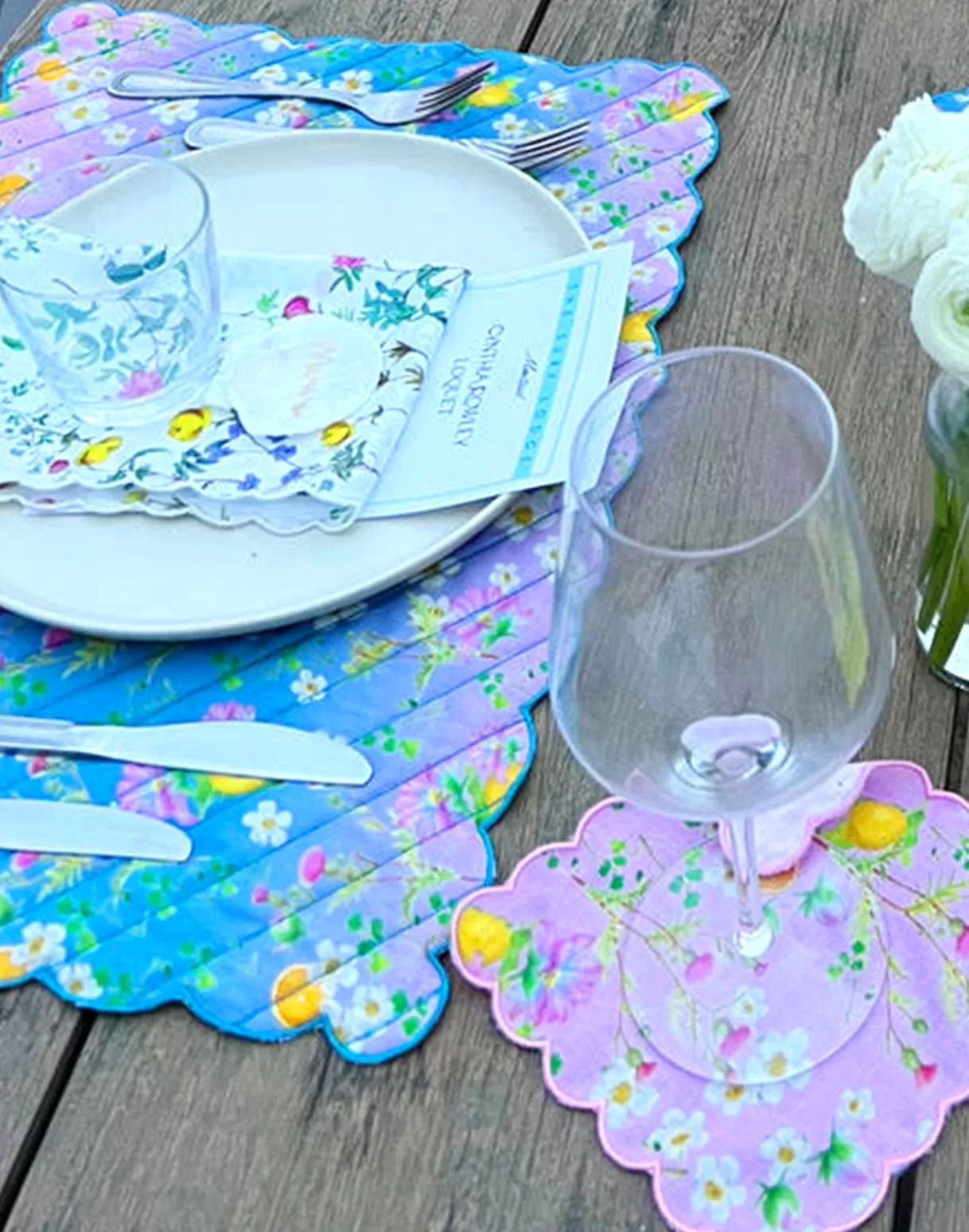 Home-Cynthia Rowley Quilted Placemats OMPKBL