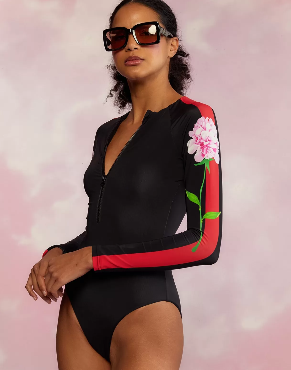 Surf & Swim-Cynthia Rowley Riley Surfsuit BLACK