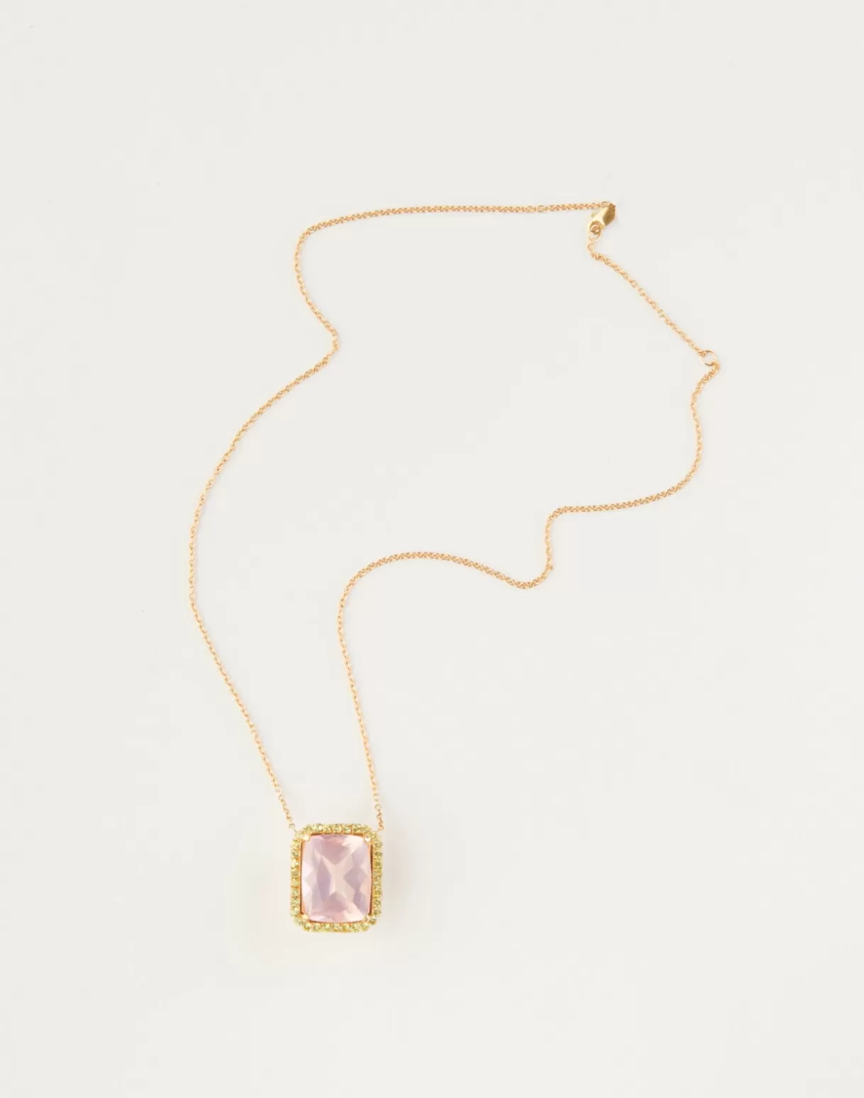 Accessories | Accessories-Cynthia Rowley Rose Quartz and Peridot Pendant