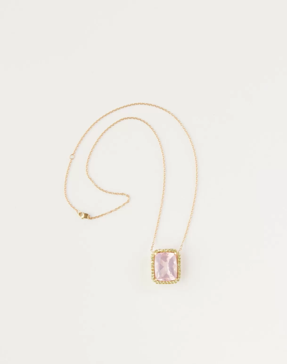 Accessories | Accessories-Cynthia Rowley Rose Quartz and Peridot Pendant