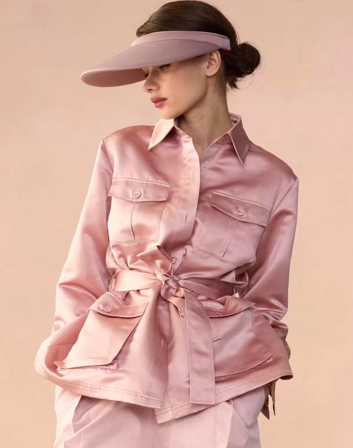 Tops | Jackets & Coats-Cynthia Rowley Satin Safari Jacket MAUVE
