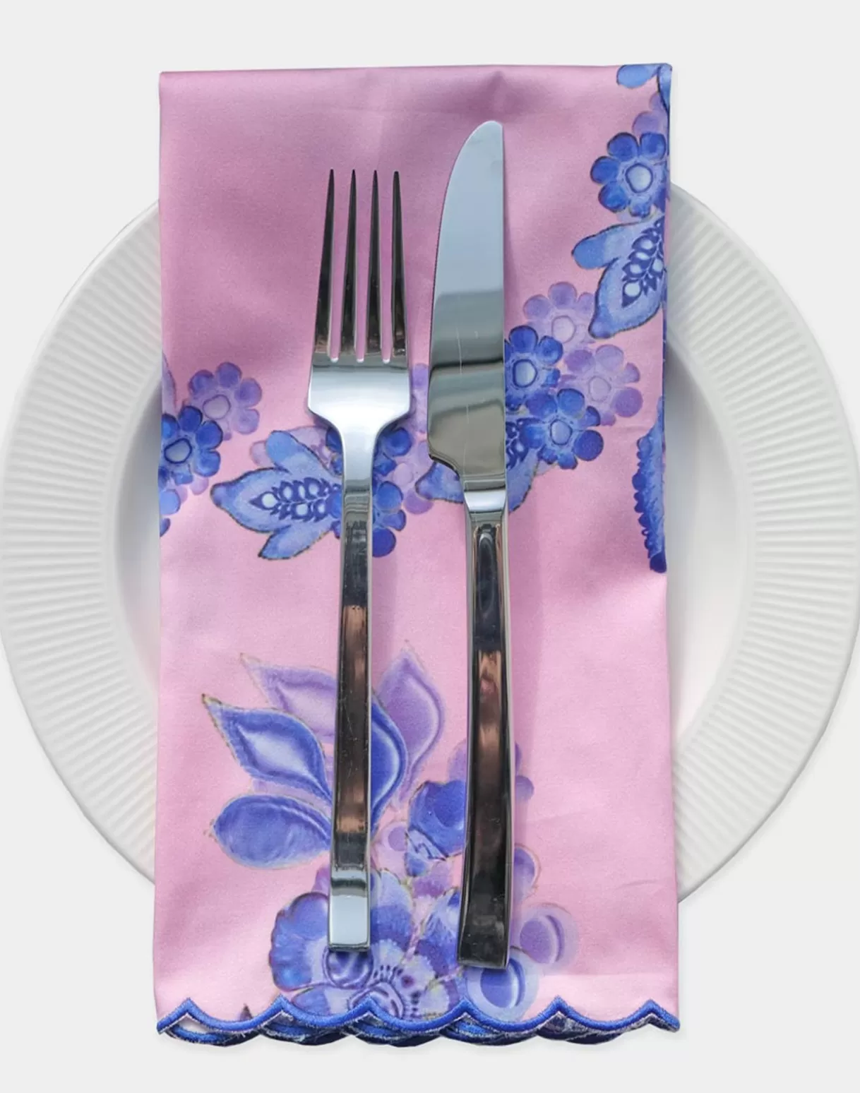 Home-Cynthia Rowley Scallop Embroidered Edge Dinner Napkin PNKBL