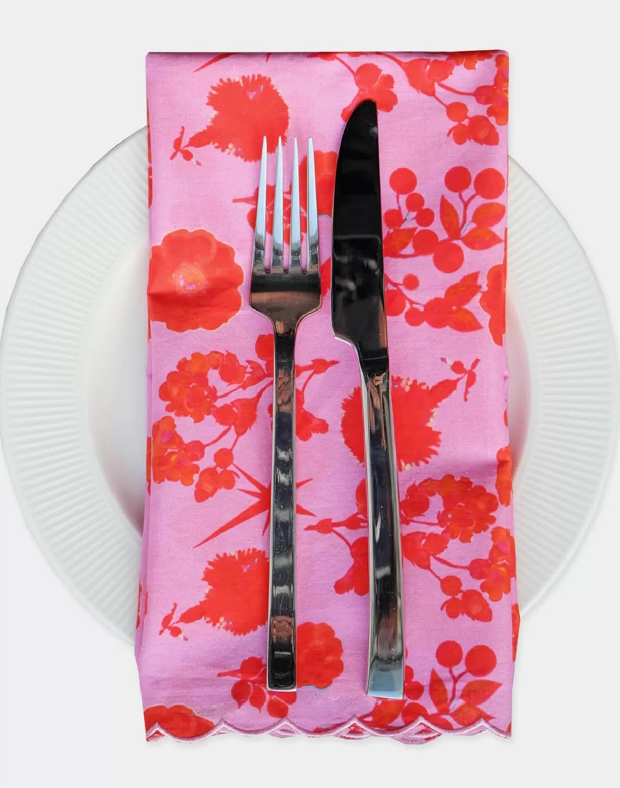 Home-Cynthia Rowley Scallop Embroidered Edge Dinner Napkin