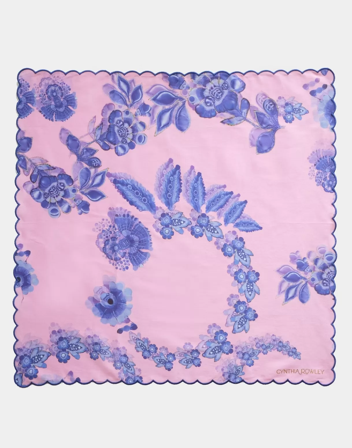 Home-Cynthia Rowley Scallop Embroidered Edge Dinner Napkin PNKBL