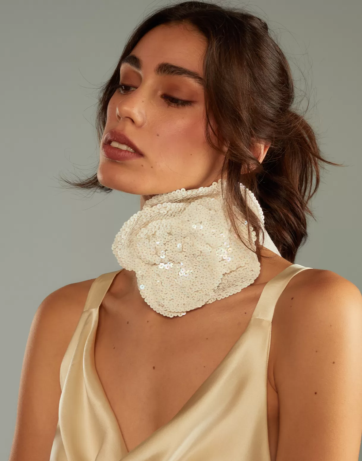 Accessories | Accessories-Cynthia Rowley Sequin Flower Tie White
