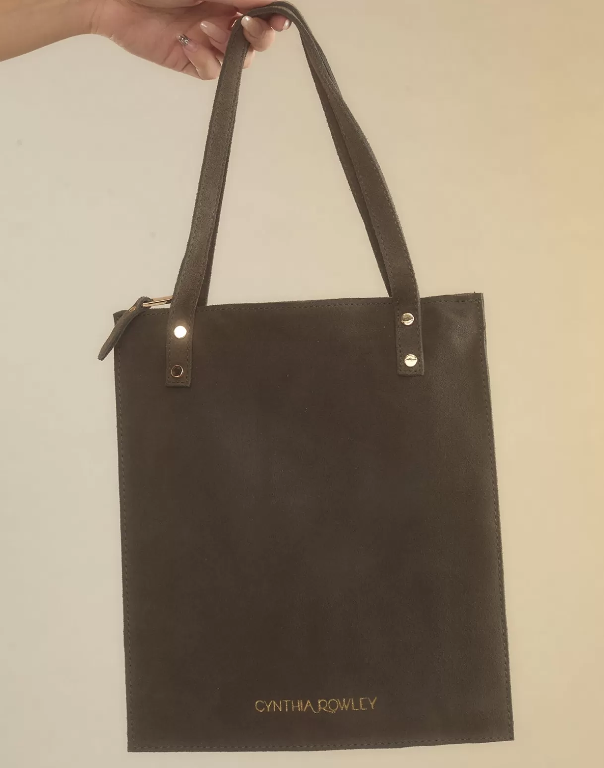 Accessories | Accessories-Cynthia Rowley Sleek Suede Tote DRKGR
