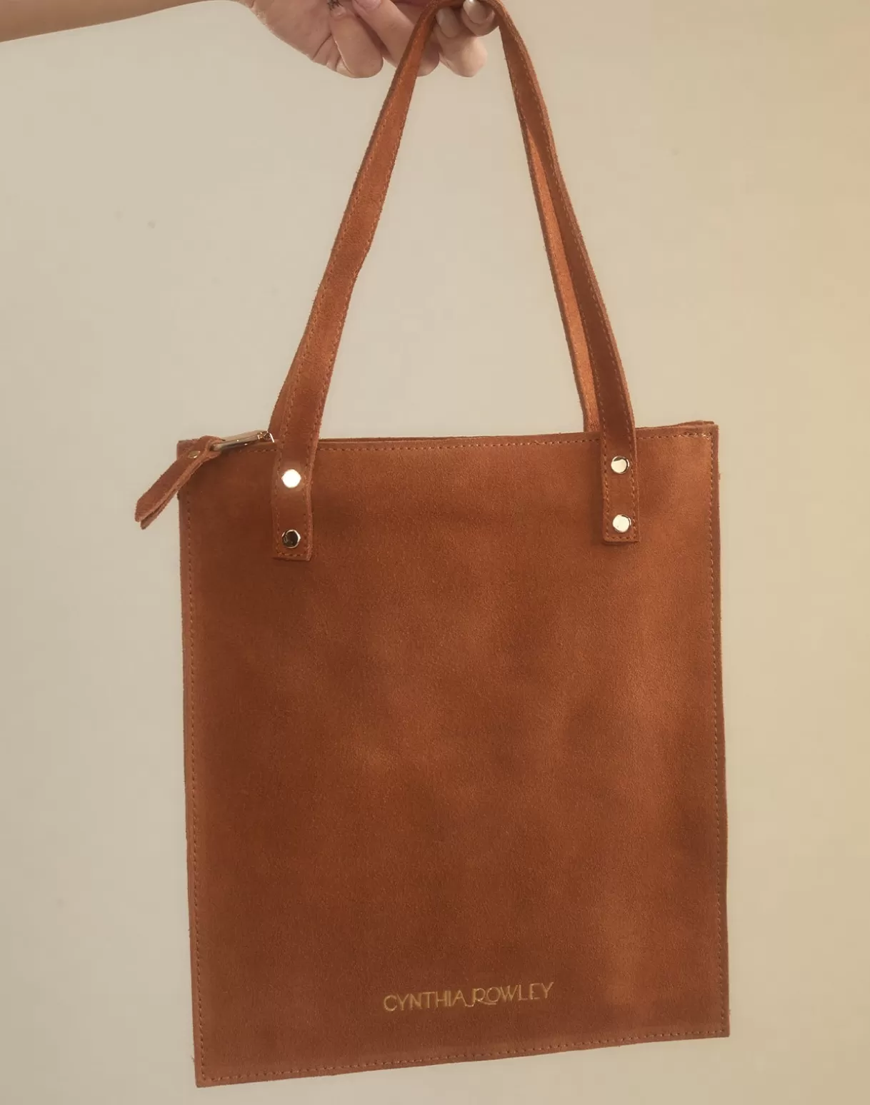 Accessories | Accessories-Cynthia Rowley Sleek Suede Tote BROWN