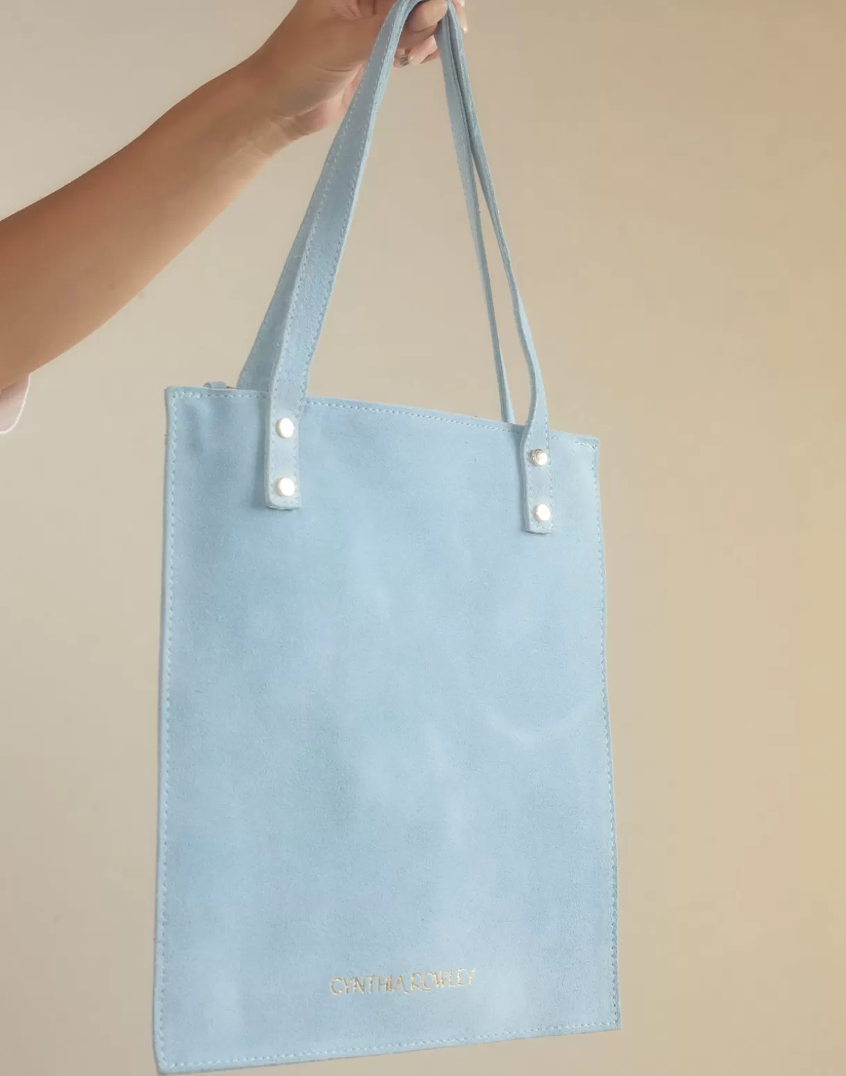 Accessories | Accessories-Cynthia Rowley Sleek Suede Tote BLUE