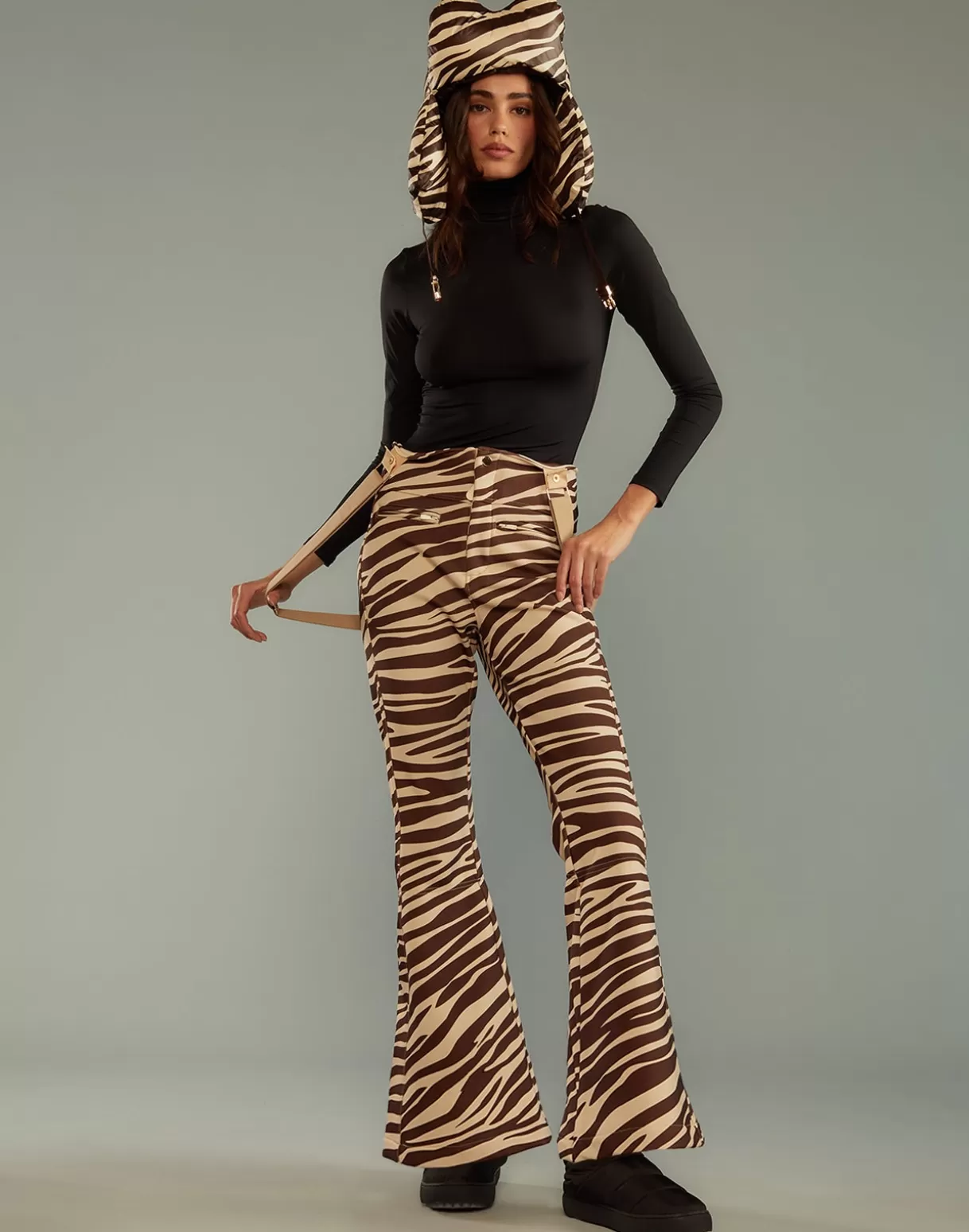 Snow-Cynthia Rowley Slope Style Ski Pants ZEBRA
