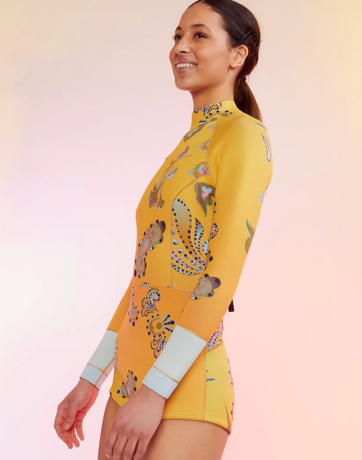 Surf & Swim-Cynthia Rowley Sunrise Paisley Wetsuit GLDPSL